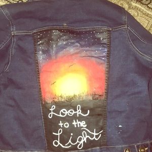 Hand painted jean jacket